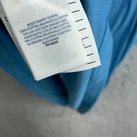 NWOT Lands' End Men's XXL Traditional Fit Blue Polo Shirt Cotton Blend - Picture 7 of 8